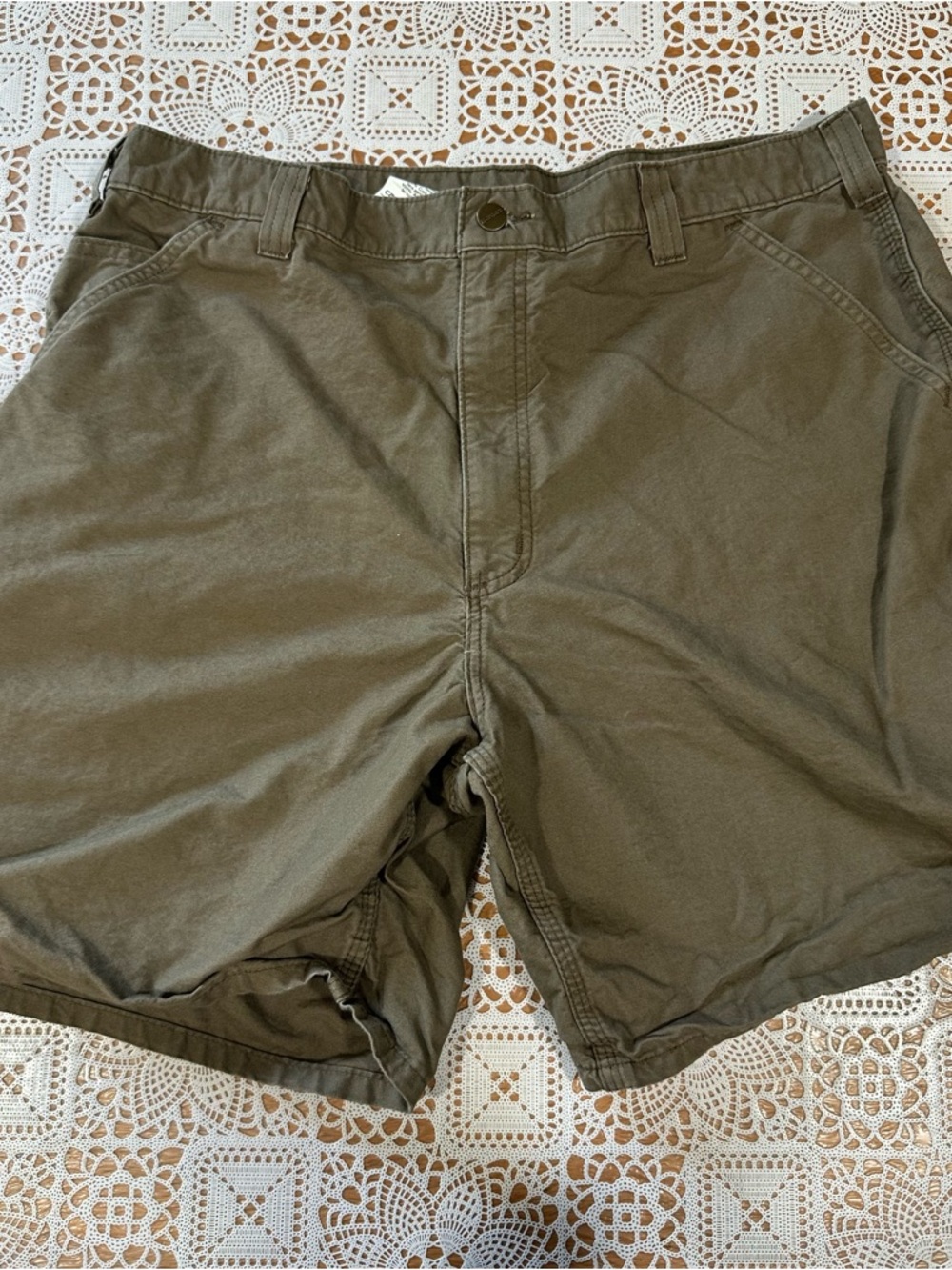 Carhartt B144 LBR Carpenter Work Shorts Mens 38 Brown Original Fit Cargo